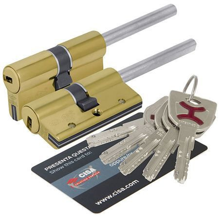 Механизм цилиндровый Cisa AP-4 S 60*30Ш кл/шток (латунь)