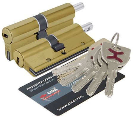 Механизм цилиндровый Cisa AP4-S 40*30 кл/верт. (латунь)