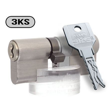 Цилиндр Evva 3KS 77 мм 36x41 ключ-ключ (никель)